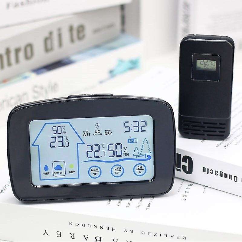 YJ-5003 Press Screen Weather Station Thermometer Indoor Outdoor Sensor Transmitter Temperature Humid