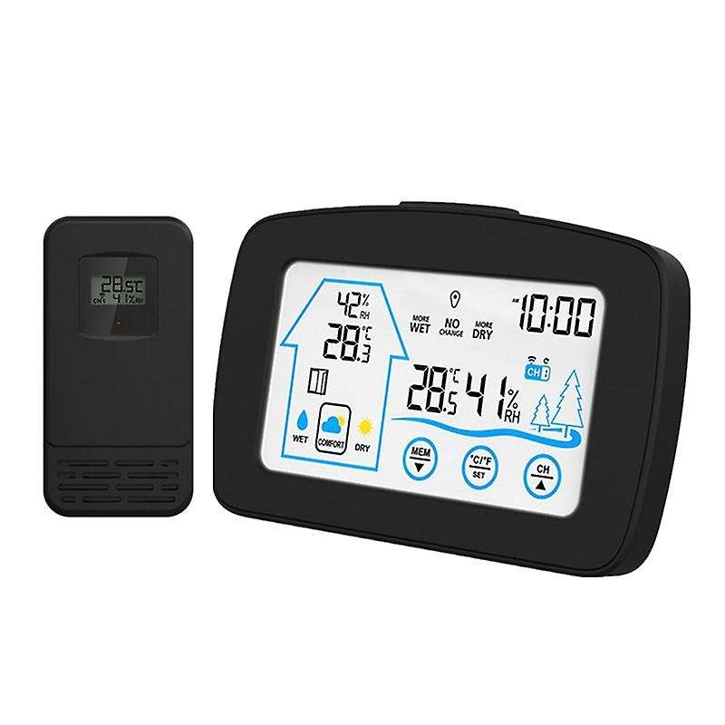 YJ-5003 Press Screen Weather Station Thermometer Indoor Outdoor Sensor Transmitter Temperature Humid