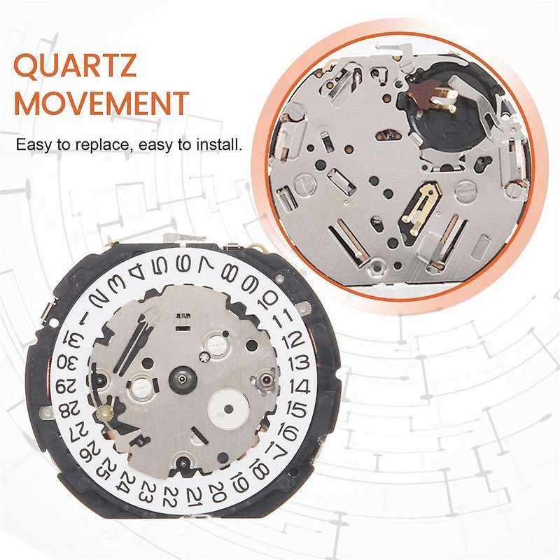 Ym62a Replaces 7t62a Quartz Movement Date At 3 Watch Repair Parts