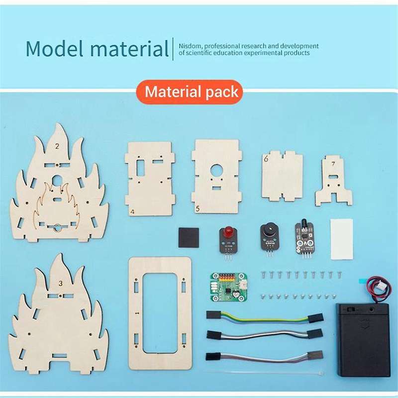 Youth Science Experiment Teaching Aids Fire Sensor Materials Kit Steam Education Learning Supplies