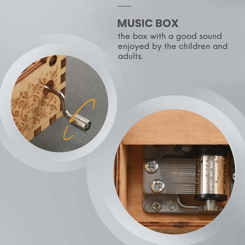 You Are Wood Music Boxes, Vintage Wooden Sunshine Musical Box Gifts for Birthday/Christmas/'s Day