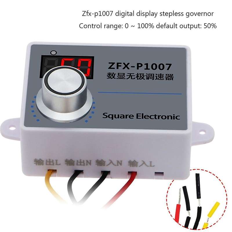 ZFX-P1007 Speed Regulator Adjustable 220V Fan PWM Switchs Speed Controller Conditioner Digital Disp
