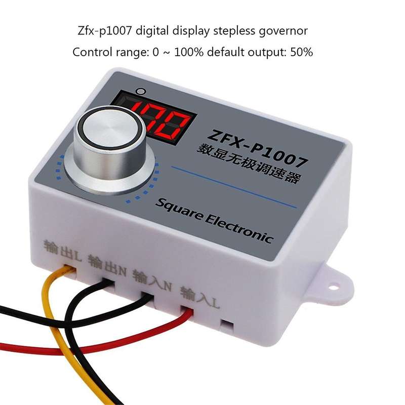 ZFX-P1007 Speed Regulator Adjustable 220V Fan PWM Switchs Speed Controller Conditioner Digital Disp