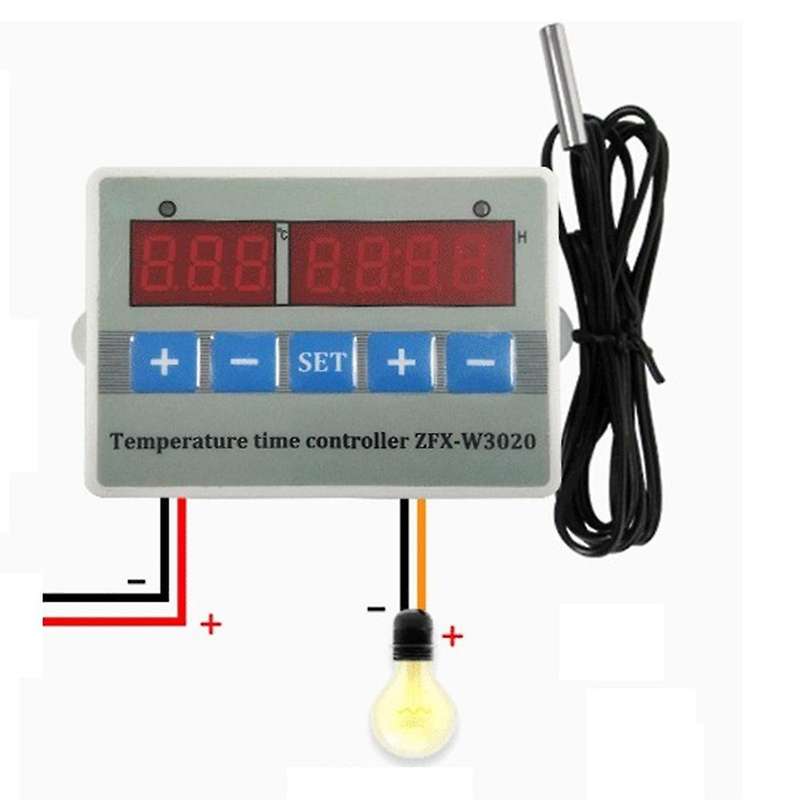 ZFX-W3020 Digital Intelligent Temperature Time Controller Thermostat Timer Switch Module -55-110 Cel