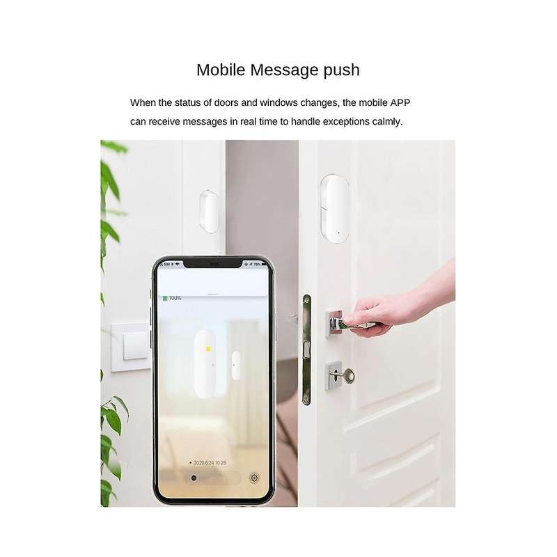 Zigbee Door Magnetic Sensor Tuya Smart TUAY Window Door Opening Home Reminder Anti-Theft Induction