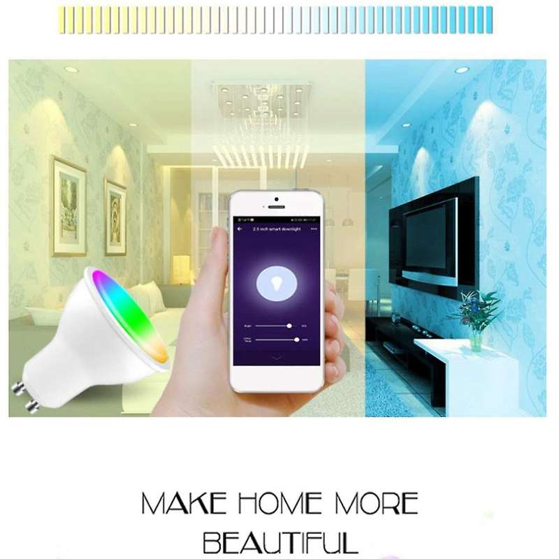 Zigbee Smart Home Led Bulbs Graffiti Smart Spotlights Dimmable Color Smart Bulbs Support Google Audi