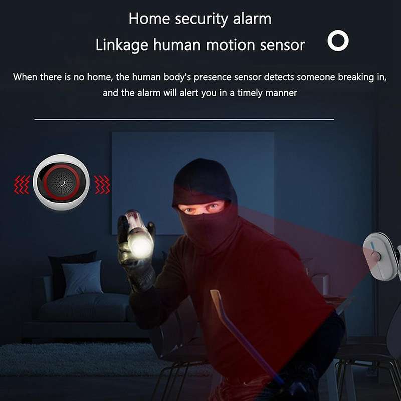 Zigbee Wireless Audible and Visual Alarm Decibel 100DB Sound Decibel Security Monitoring for Smart H