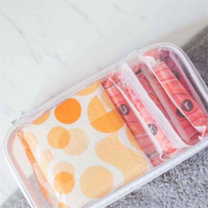 Zip Hard Bags - Storage Boxes, Toy Organizers, Stackable Clear Plastic Zipper Carrying Bags
