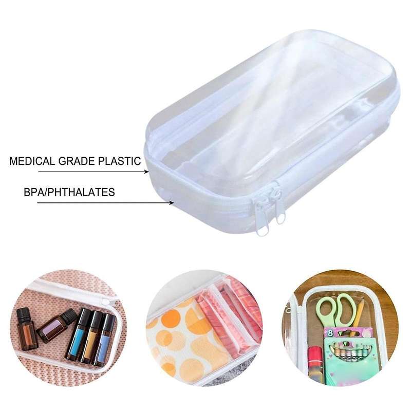 Zip Hard Bags - Storage Boxes, Toy Organizers, Stackable Clear Plastic Zipper Carrying Bags