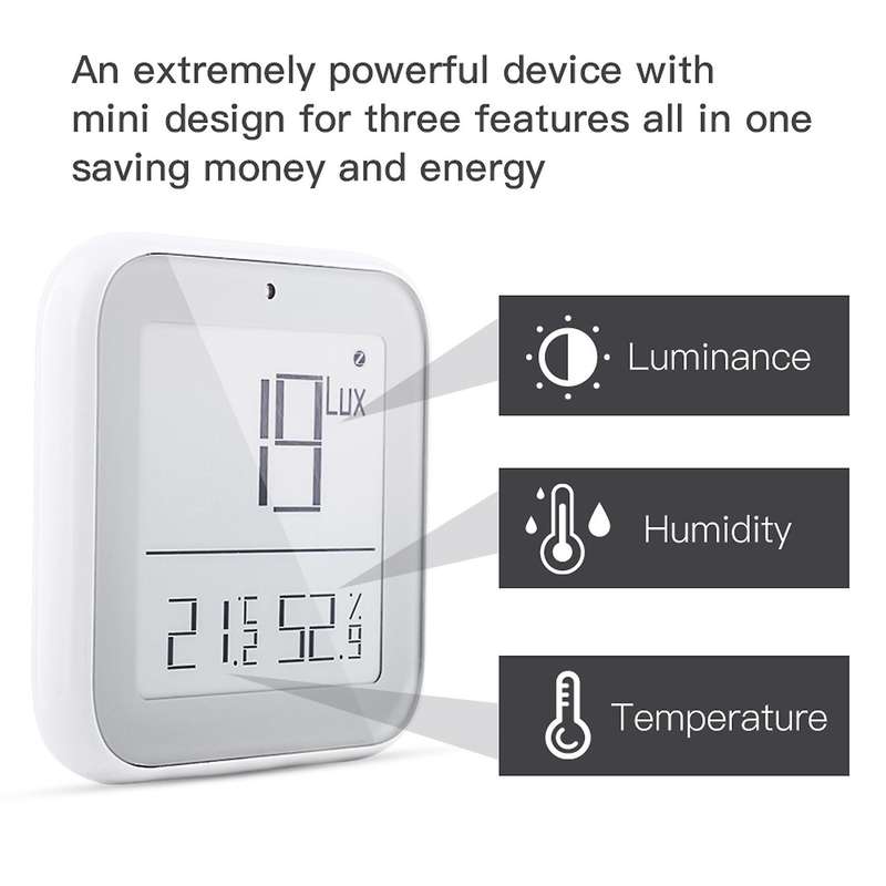 Zigbee Thermometer Humidity Sensor Smart Brightness Light Sensitive Temperature and Humidity Detecto