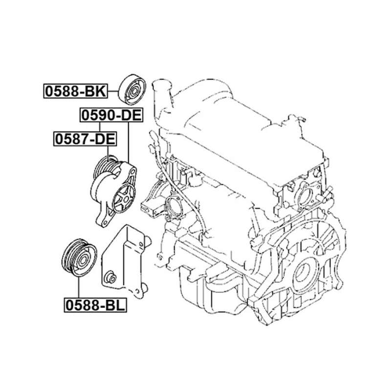 Zj38-15-980 Zj38-15-980c Engine Belt Tensioner Pulley for 2 1.6l/1.5l 2007-2015