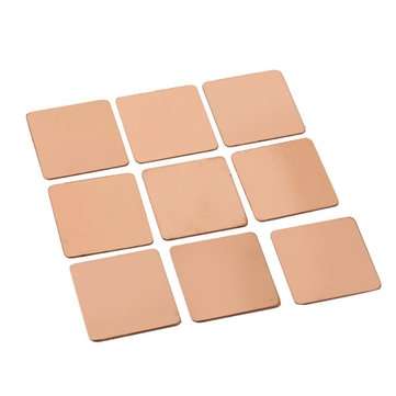100pcs 15x15x0.3mm Pure Copper Cooling Plate Thermal Conductivity Copper