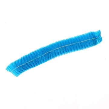 100pcs Non Woven Disposable Hair Shower Cap Pleated Anti Dust Lab Hat White Blue (COLOR.: BLUE)