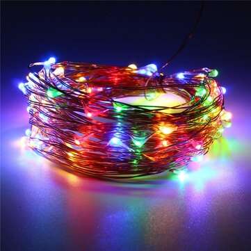 10M 100 Waterproof USB LED Fairy String Copper Wire HoliDay Light with Switch ... (COLOR.: COLORFUL)