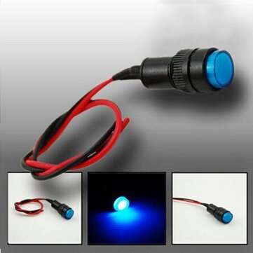 10mm Universal Indicator Dash Panel Warning Light Lamp (COLOR.: BLUE)