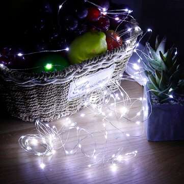 10M USB LED Copper Wire Fairy String Light 8 Modes Outdoor Strip Lamp Wedding Chr... (COLOR.: WHITE)