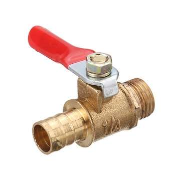 10mm Hose Barb to BSP Male Thread 1/2" 3/8" 1/2" Brass Inline Ball Valve Pipe Hose Cou... (SIZE: #2)