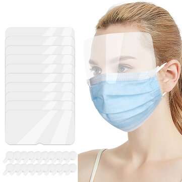 10PCS Durable Anti-Fogging Splash Resistant Lens Mask Buttons Needle DIY Mask Accessories Set