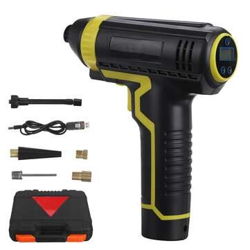 120w Car Air Pump Handheld LED Smart Digital Display Wireless Rechargeable T... (TYPE: STRAIGHTHEAD)