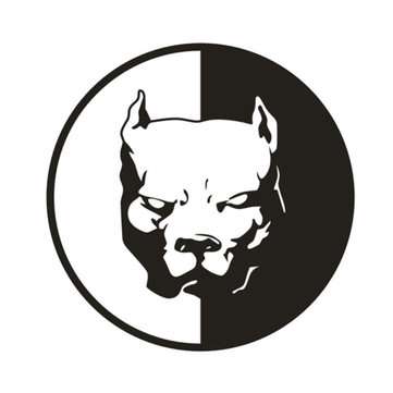12x12CM Car Stickers Decals Pitbull Super Hero Dog Pattern Personalized for Auto  (COLOR.: WHITE)