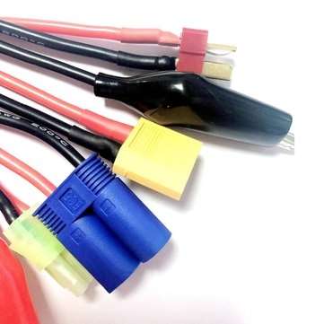 1pcs 10 in 1 Charging Adapter 4.0MM Banana Connector to DEANS XT60 XT90 EC5 JST Connect Crocodile cl
