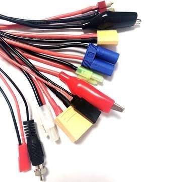 1pcs 10 in 1 Charging Adapter 4.0MM Banana Connector to DEANS XT60 XT90 EC5 JST Connect Crocodile cl