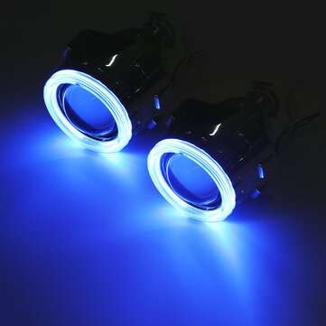 2.5 Inch H1/H4/H7 Bi-Xenon HID Projector Headlights Conversion Kit with Lens CCFL A... (COLOR: BLUE)