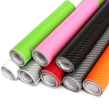 200x40cm DIY Carbon Fiber Vinyl Wrap Roll Film Sticker Car Decal Sheet (COLOR.: BLACK)