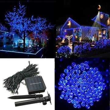 200 LED Solar Powered Fairy String Light Garden Party Decor Christmas (COLOR.: BLUE)
