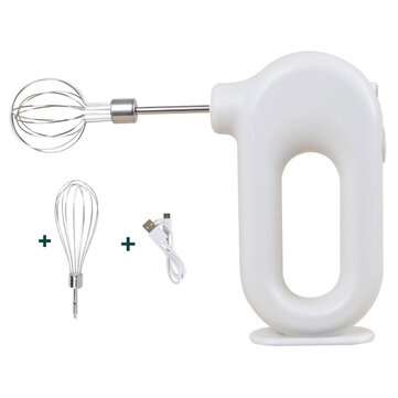 20W Wire;ess Electric Whisk Blender Portable Four-speed USB Charging Handheld Mixer (COLOR: WHITE)