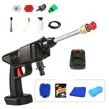 24V 30BAR Wireless High Pressure Car Wash Water Spear Portable High Pressure ... (TYPE: SINGLEPOWER)