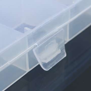 24 Grids Clear Plastic Adjustable Jewelry Storage Container DIY Crafts Organizer Dividers Box