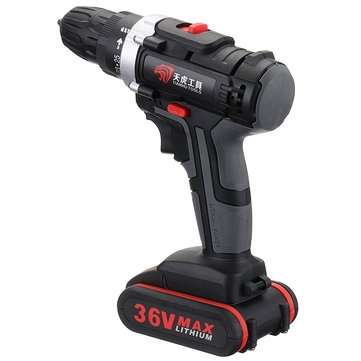36V Dual-used Drill 2 Speed Electric Drill Charging Drill Lithium Power Drill Household Hand Drill