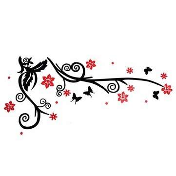 3D Wall Sticker Room Acrylic Decal Art DIY Mirror Light For Home And... (STYLE: RIGHT | COLOR.: RED)