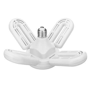 3-IN-1 bluetooth Music Light RGB Ceiling Lamp Foldable 4 Leaves LED Bulb with Remote Control