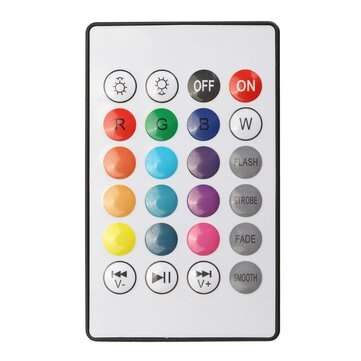3-IN-1 bluetooth Music Light RGB Ceiling Lamp Foldable 4 Leaves LED Bulb with Remote Control