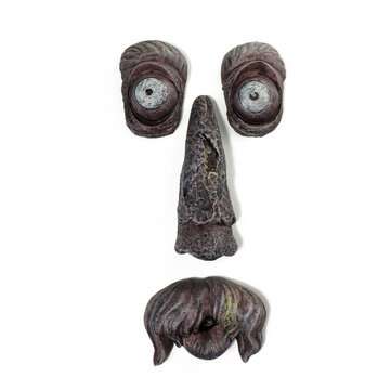 4 Kinds Easter Tree Bark Grimace Facial Ornaments Outdoor Creative Props Bark Face Fea... (TYPE: #3)