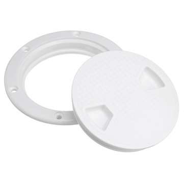 4/6/8 Inch Round Deck Plate Cover For Yacht Boat Accessorise Marine ABS White (SIZE.: 6INCH)