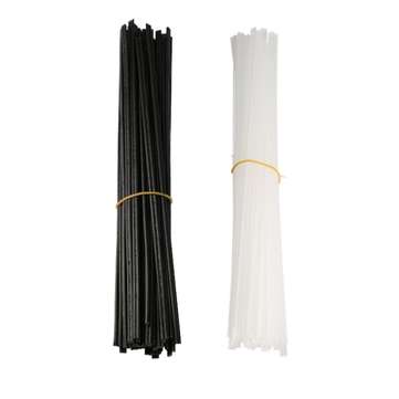 40pcs Plastic Welding Rods for Plastic Welder Gun Hot Air Gun 25cm PP Plastic (COLOR.: WHITE)