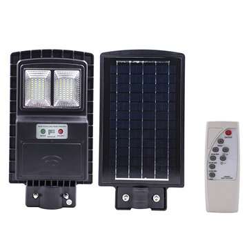 40W 80 LED Solar Street Light Radar PIR Motion Sensor Wall Timing Lamp with Remote (COLOR.: BLACK)