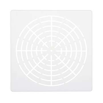 47Pcs White Plastic Mandala Paint Tray Openwork Painting Template Tool Kit