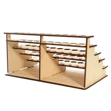 48 Holes Wooden Color Paints Bottle Storage Rack Holder Modular Organizer