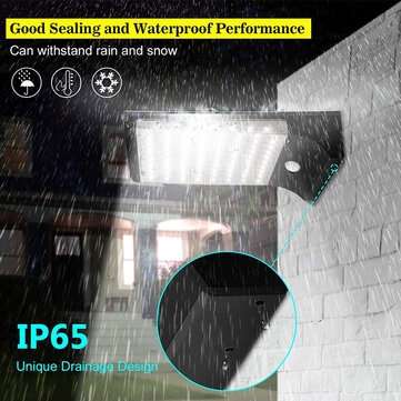 48 LED Solar Light PIR Motion Sensor Security Wall Lamp Outdoo... (TYPE: WITHOUTPOLE | COLOR: WHITE)