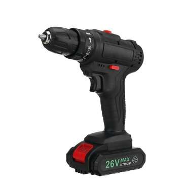 48V 1500W Electric Drill 28N.m 25 Gears LED Light Screwdriver Power Tool ... (BATTERY: TWOBATTERIES)