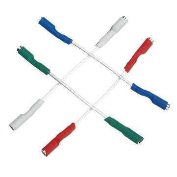 4Pcs 50mm 5N Pure Sliver Leads Header Headshell Wire Cable Litz For 1.2-1.3mm Pins