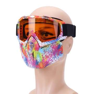 5 Colorful Len Flexible Goggles Glasses Face Mask Motorcycle Riding ATV Dirt B... (COLOR.: COLORFUL)