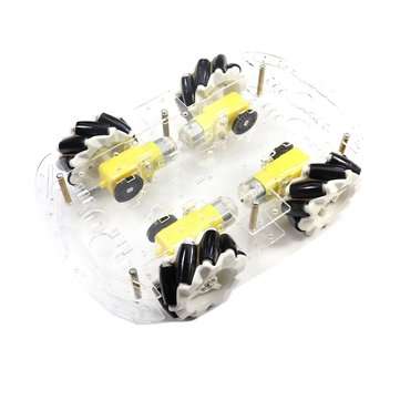 4WD Double Acrylic Layer 65mm Omnidirectional Wheel McNamee Wheel Chassis Car Kit for DIY Smart Robo
