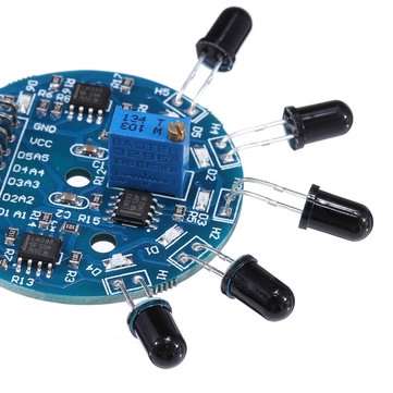 5 Channel Flame Sensor Module Analog Dgital Dual Output Fire Extinguishing Robot Flame Alarm System