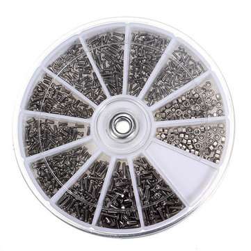 5 Set 12 Kinds of 3000Pcs Small Stainless Steel Screw Electronics Assortment Kit