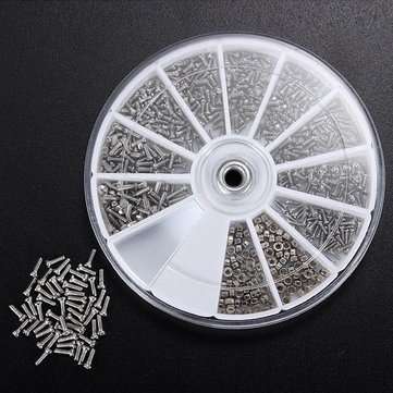 5 Set 12 Kinds of 3000Pcs Small Stainless Steel Screw Electronics Assortment Kit